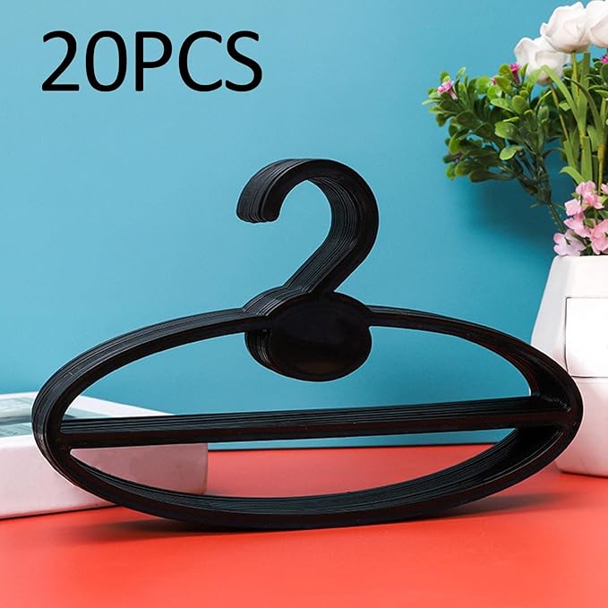 20 X Scarf Shawl Tie Organizer Accessories Holder Portable Neckerchief Rack Display Space Saving Closet Organizer (Black 22cm)