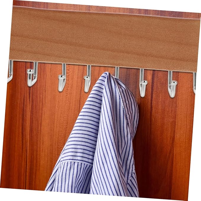 Happyyami 2Pcs Wall Mounted Wooden Tie and Belt Organizer Space Saving Rack for Neckties and Belts Stylish Design for Neat Closet Storage Easy to Install and Reliable Hangers