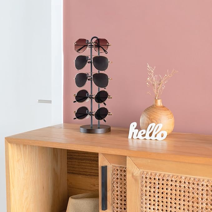 Mkono Sunglasses Organizer Glasses Holder Stand Sunglass Storage Eyeglasses Rack and Headband Holder Metal Headband Organizer Gold Headband Stand Hair Accessories Organizer Scrunchie Holder