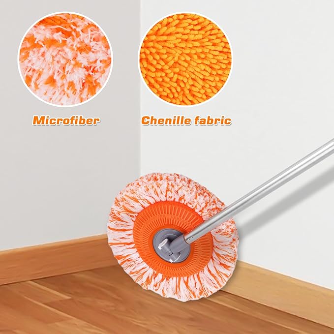 Wall Mop, Primium 68” Wall Cleaner, High-Quality Baseboard Cleaner, Professional-Grade Baseboard Cleaner Tool with Handle, Superior Quality Dust Mop, Efficient Ceiling Fan Cleaner Duster