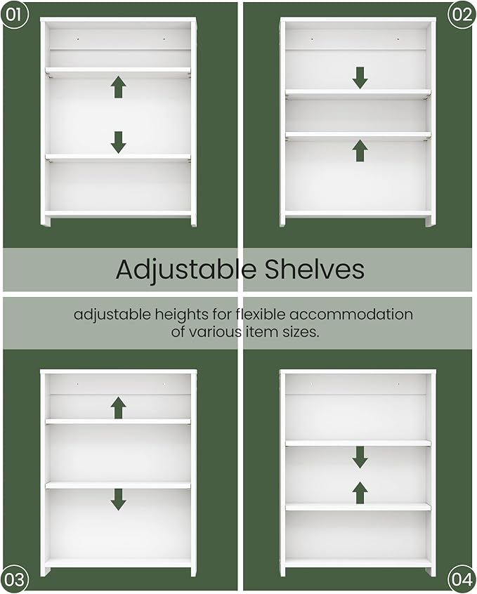 Wall-Mounted Bathroom Vanity with Mirror, Medicine Cabinet with Storage Function, Hanging Storage Cabinet, Adjustable Shelves, White