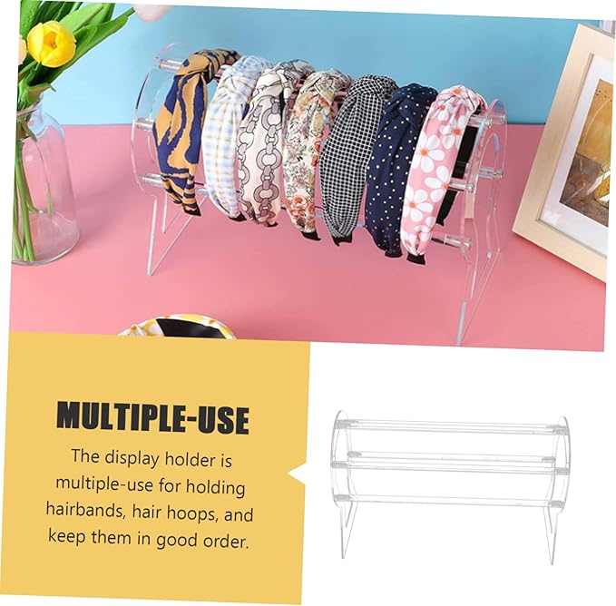 Headwrap Headband Rack Elastic Headband Holder Hair Accessory Organizer Compact Display Stand Tidy Desk