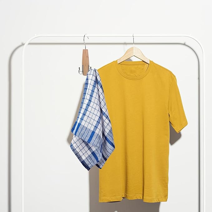 Wooden Multifunction Scarf and Towels Hanger Rack with Hooks Tie Organizer for Closet Storage, Space-Saving Accessory Organizer for Bedroom and Bathroom Random Color
