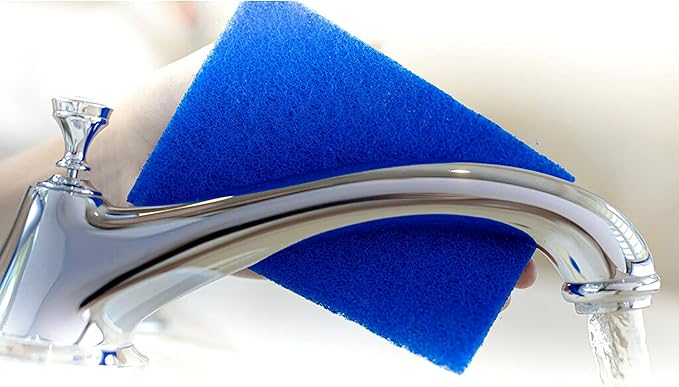 Scotch-Brite Zero Scratch Scouring Pad, Effective + Gentle Dish Scrubber for Household Cleaning, 48 Scrub Pads for Dishes, Nonstick Pots and Pans, Glass, Tubs, Showers, Reusable & Durable