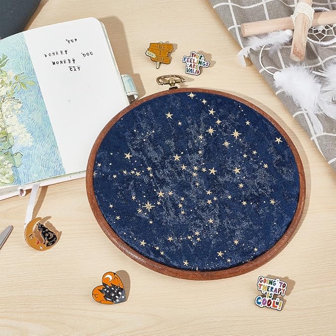 Wall Hanging Brooch Round Pin Board Enamel Pin Display Holder Jewelry Badge Display Collection Board Brooch Round Pin Display Stand for Stud Earring Collectibles Display Wall Decor Black