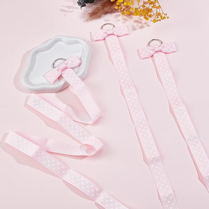 NICENEEDED 8Pcs 96cm Long Bow Holders, Hair Bows Organizer Headband Hair Accessories Organizer, Display Wall Hanging for Decors