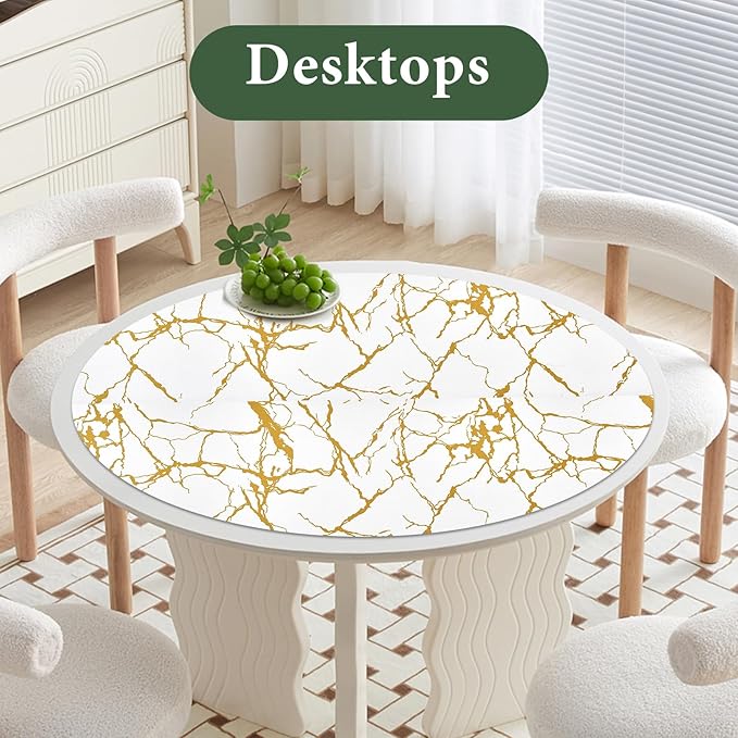 Drawer and Shelf Liner for Kitchen Cabinet Non Slip Waterproof Shelf Paper 12 in X 20 Ft Non Adhesive Refrigerator Liners Gold White Marble Easy Liners for Bathroom Cupboard