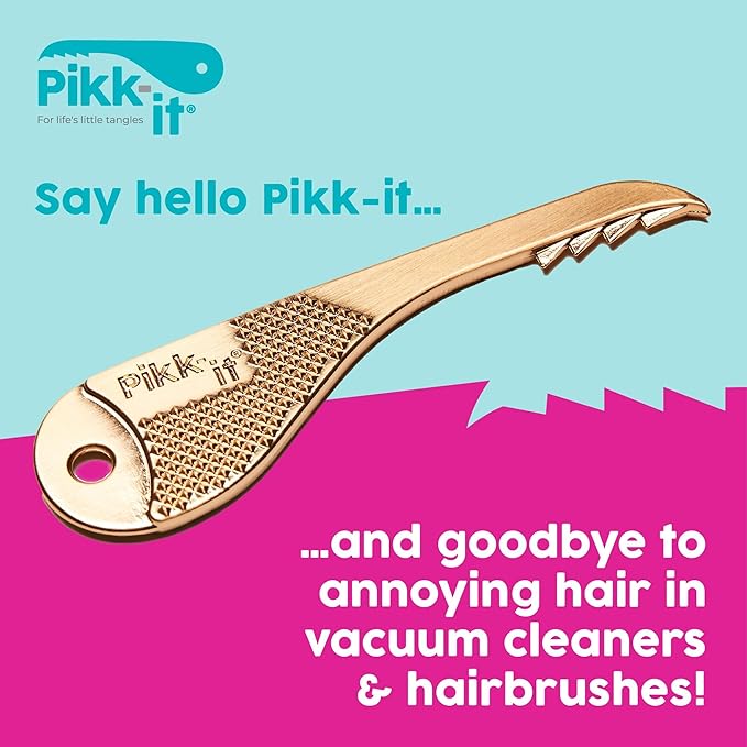 Pikk-it Vacuum Hair Brush Cleaner Tool- As Seen On Tv | Designed For Removing Tangled Hairs And Fibers From Vacuums & Hairbrushes, Super Hair Brush Cleaner Gadget Comb Cleaning Rake (Single Pack)