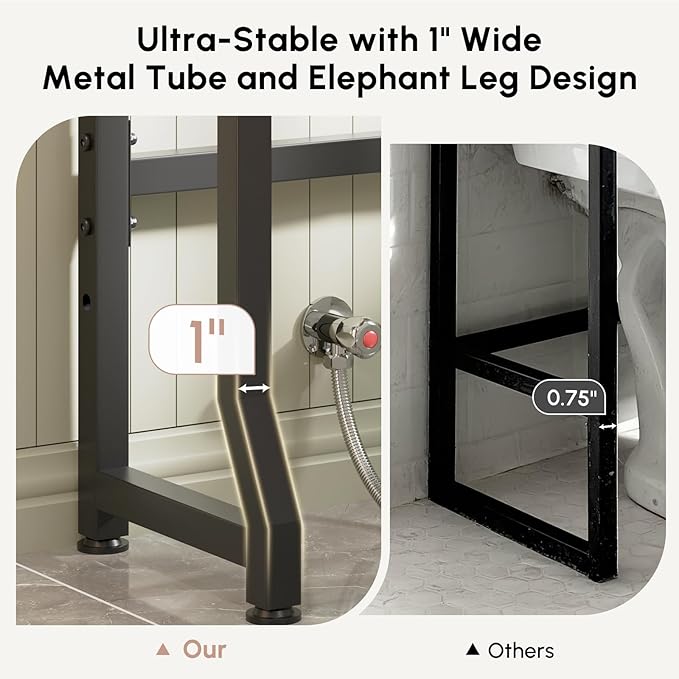 USHOWER Over The Toilet Storage Cabinet, Bathroom Organizers and Storage with Barn Doors, Thicken Metal Stand & MDF Wood Above Toilet Storage Cabinet, Freestanding Space Saver, White