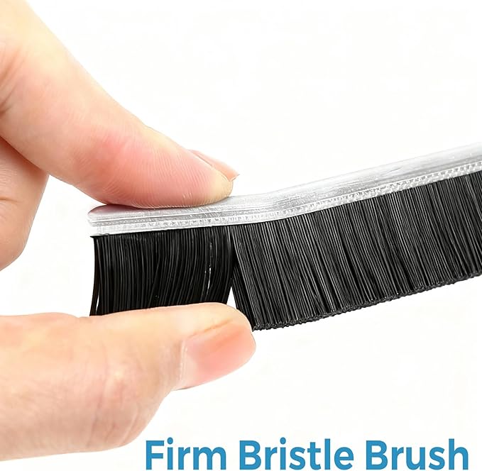 Crevice Cleaning Brush, Hard Bristle Multifunctional Gap Cleaning Brush Tool, Bathroom & Kitchen Corner Brush for Sink, Faucet, Toilet, Window Track, Car Interior, 3 Pack (Black)