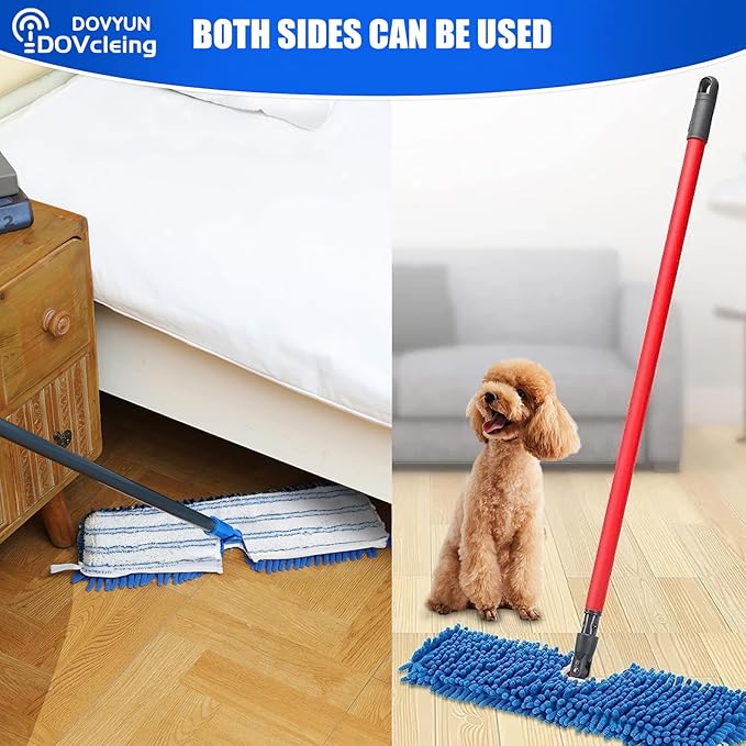 2 Pack Microfiber Mop Refills Compatible with O-Cedar Dual-Action Flip Mop Resuable Replacement Mop Heads for Dry & Wet Use