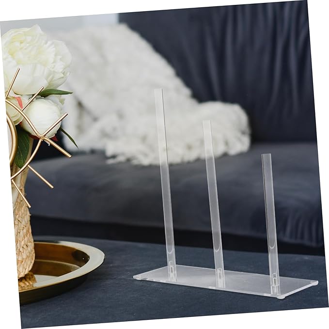 Baluue 3-Tier Acrylic Hair Accessories Organizer Stand Scrunchie Holder Display Rack for Women and Teen Girls Hair Ties Makeup Brushes and Accessories Storage