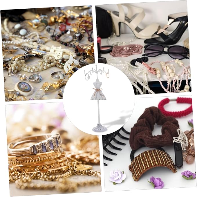 Creative Jewelry Rack Vintage Model Earring and Necklace Storage Display Shelf for Home and Jewelry Shop Unique Desktop Decor Tidy Organizer for and Accessories