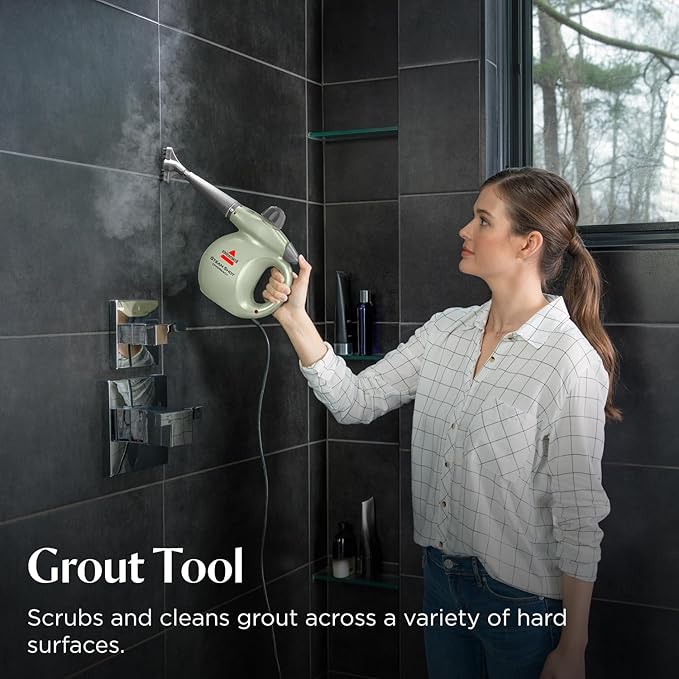 BISSELL® Steam Shot™ OmniReach handheld portable steam cleaner for tile, grout, windows, bathrooms, kitchens, fabric steaming tool
