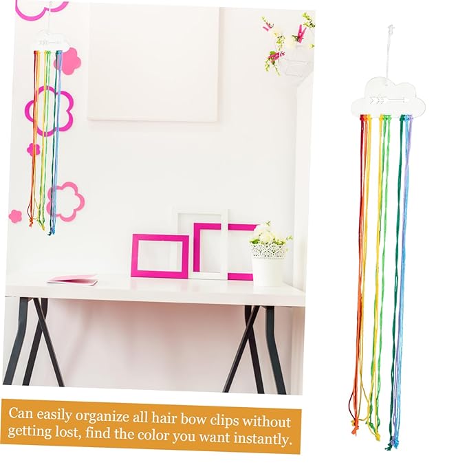 FRCOLOR 2pcs Cloud Bow Hanger Hair Accessories Organizer for Girl Room Decor and Storage for Hair Bows Headbands and Clips