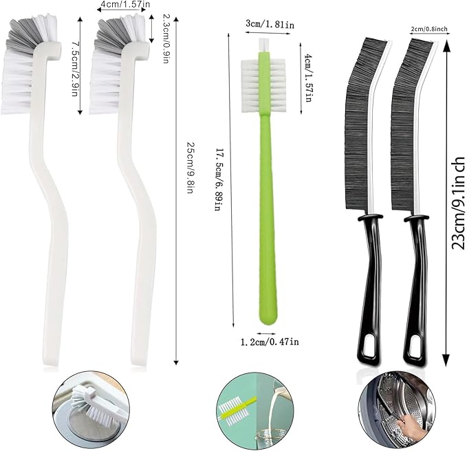 14 Pcs Crevice Cleaning Brush, Corner Brush, Screen Cleaner Brush, Cleaning Tools for Housekeeping, Garbage Disposal Cleaner Brush, Window Track Cleaning Tools, Kitchen (14pcs)
