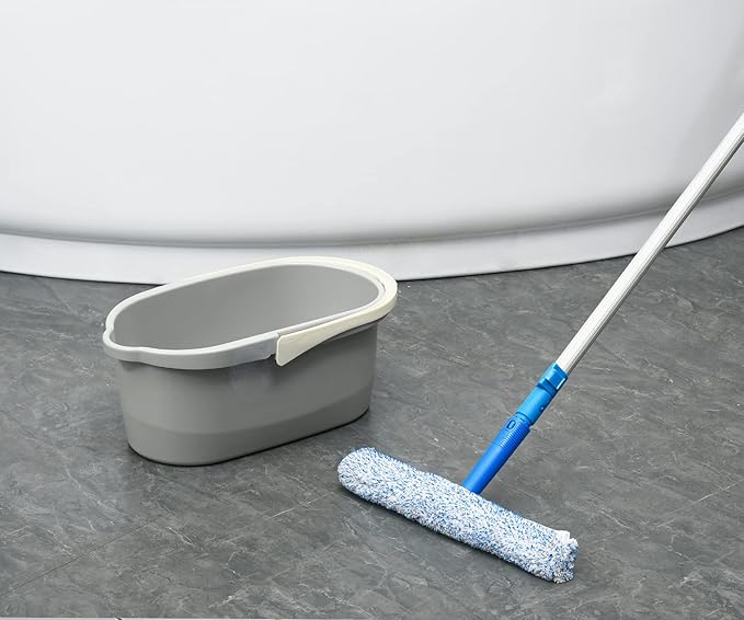 Haundry 4.5 Gallon Cleaning Bucket, Good Grips Household Mop Bucket for Cleaning Supplies, Cleaning Caddy Organizer Basket with Handle, 17.1L, Grey