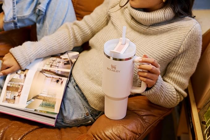 STANLEY Quencher H2.0 Tumbler with Handle and Straw 30 oz | Flowstate 3-Position Lid | Cup Holder Compatible for Travel | Insulated Stainless Steel Cup | BPA-Free | Soft Orchid