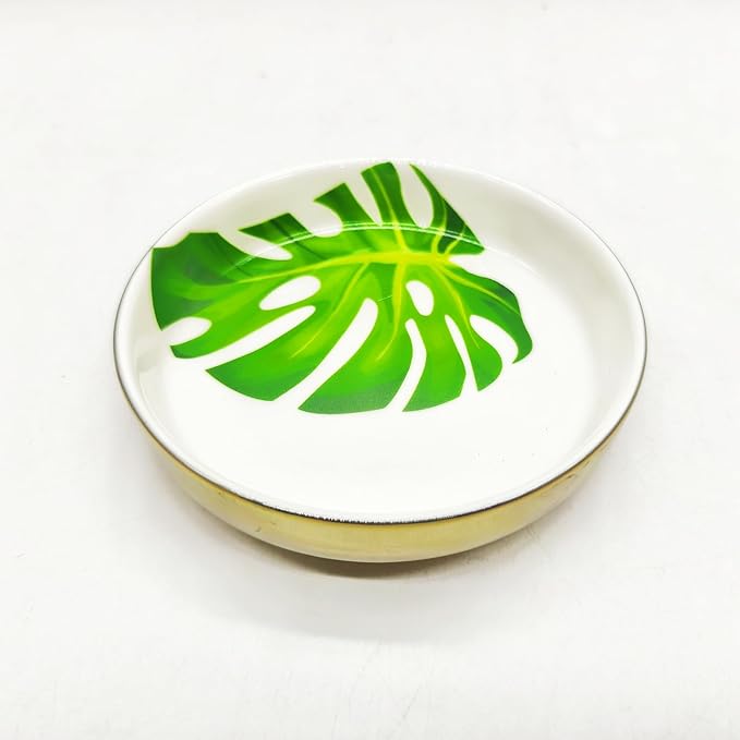 Trinket Dish Made of Premium And Durable Ceramic Tray, Natural Colorful Glaze And Printed By Boutique Signature, . Prefect Gift And Use In All occasions. This is a satisfying gift and a surprise.