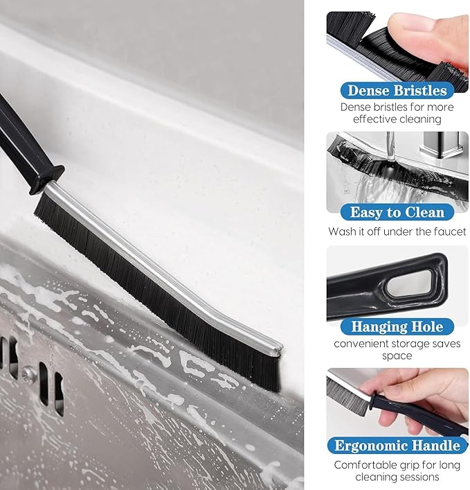14 Pcs Crevice Cleaning Brush, Corner Brush, Screen Cleaner Brush, Cleaning Tools for Housekeeping, Garbage Disposal Cleaner Brush, Window Track Cleaning Tools, Kitchen (14pcs)