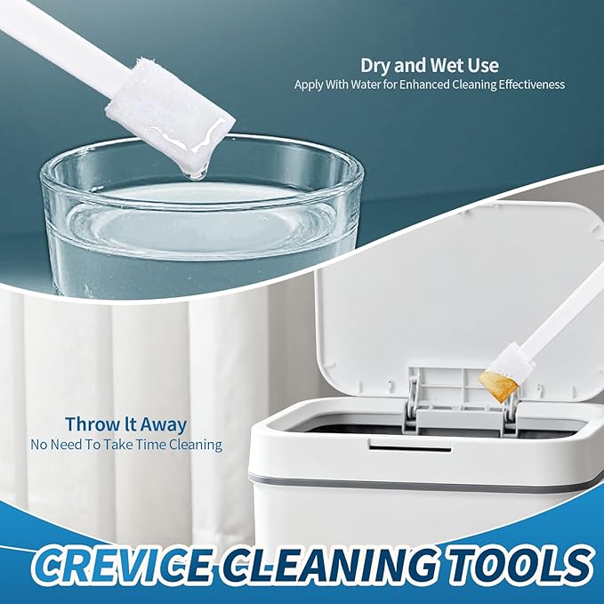 Alyimage® 42Pcs Disposable Crevice Cleaning Brush Set for Small Spaces, Toilet Bowl, Window Groove, Vent Fan, Door Track, Keyboard