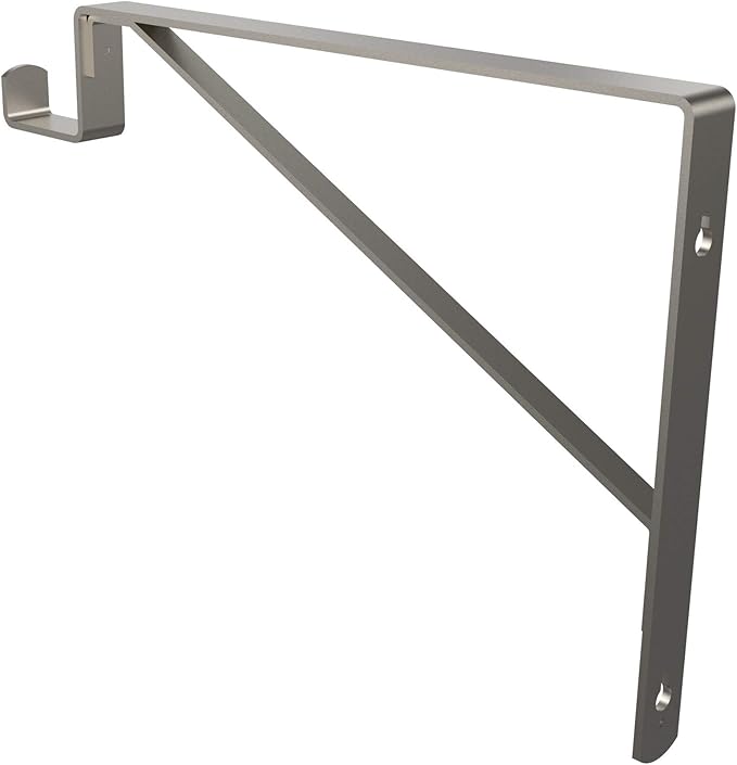 ClosetMaid SuiteSymphony Closet Bracket for Center Rod and Shelf Support, Add On Accessory, Satin Nickel
