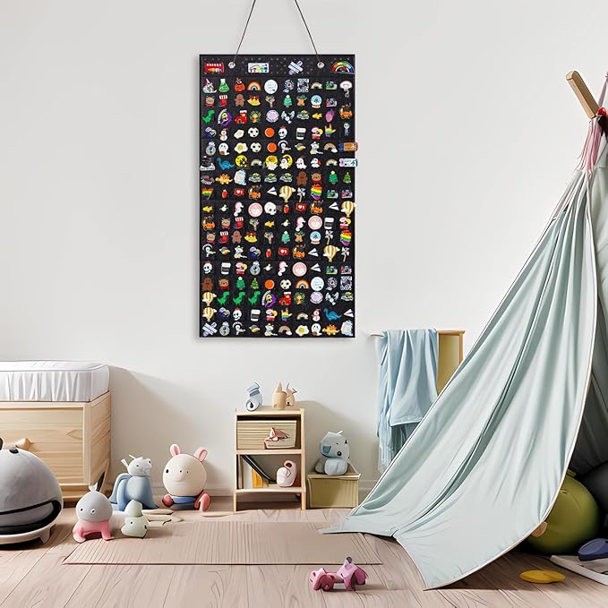 Collector Pin Board,Pin Collections Storage Holder,Enamel Pin Hanging Display Board,Pin Board For Pins Collection,Pin Holder Display For Wall,Enamel Pin Organizer Display Case(170 Slots,Black+Black)