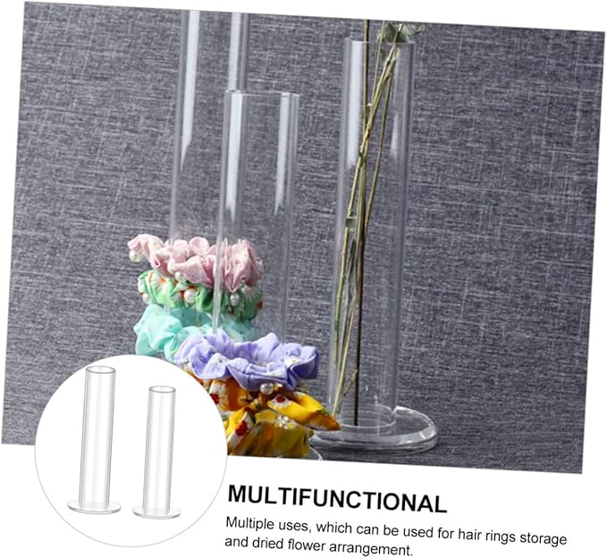 LIFKOME 2pcs Transparent Acrylic Hair Tie Storage Rack Hair Accessories Organizer Space-saving Desktop Display Stand for and Jewelry Durable and Easy to Clean
