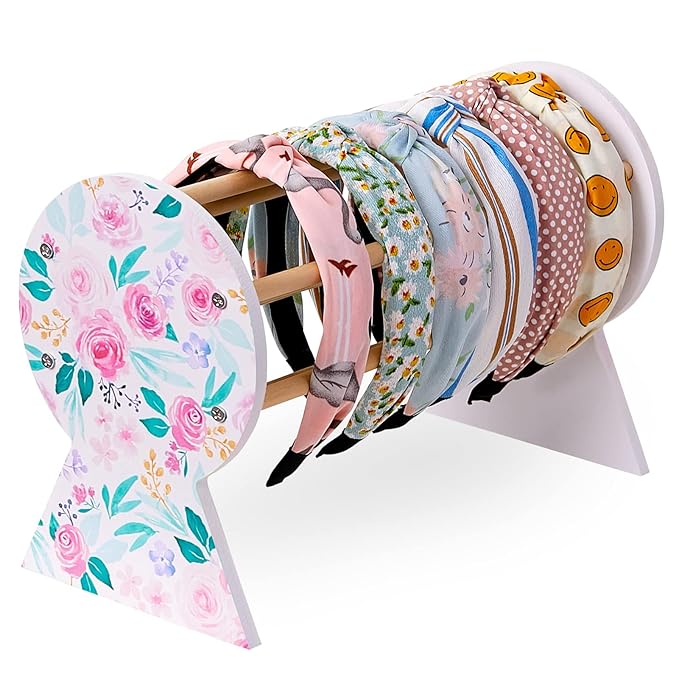 Basumee Headband Holder and Organizer for Hair Accessories - Display and Storage for Girls' Hair Hoops, Headbands, Home Decor