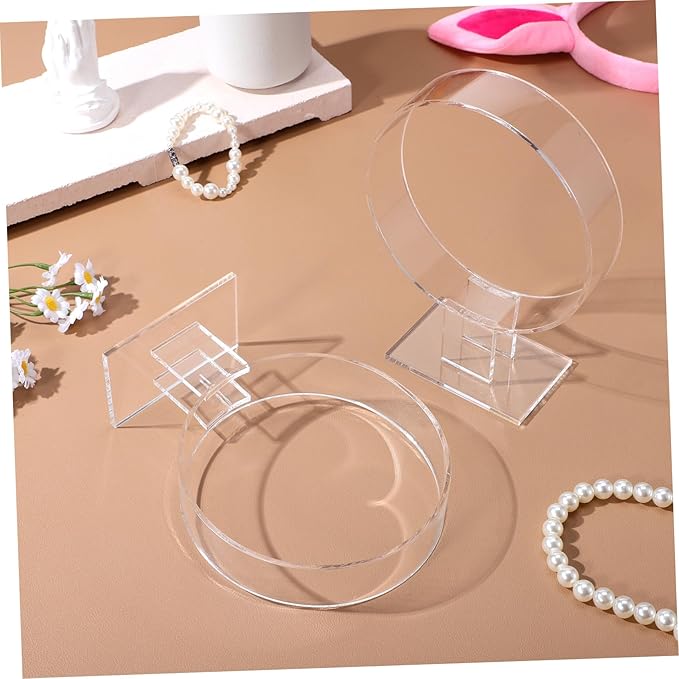 Acrylic Headband Display Stand 2pcs Hair Hoop Holder Hair Accessory Organizer for Women