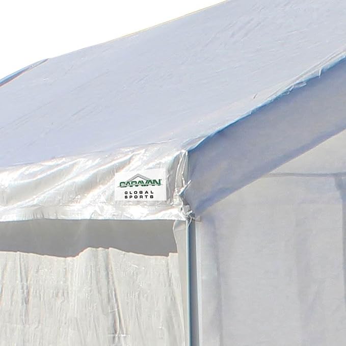 Caravan Canopy Tent Sidewalls for Domain Carport with Straps, Ideal for Garage Storage, Inflatable Garage Covering, White (Sidewalls Only)