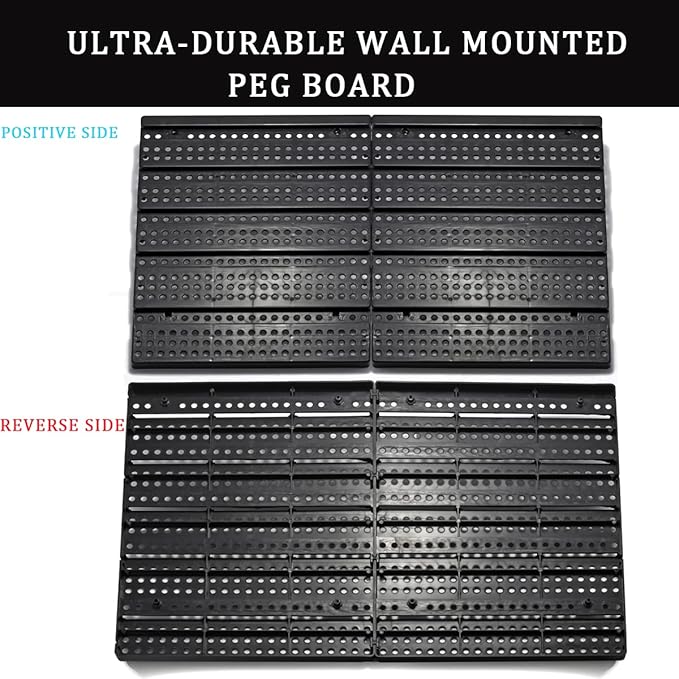 Wall Mounted Storage Bins Parts Rack 4 Colors Garage Plastic Shop Tool Organizer, ABS Plastic Garage Rack, Screw Storage 30 Bins