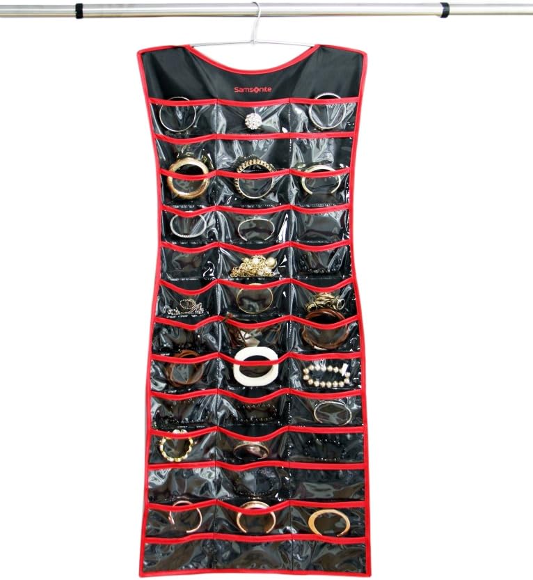 Samsonite Jewelry Organizer, Charcoal/Red