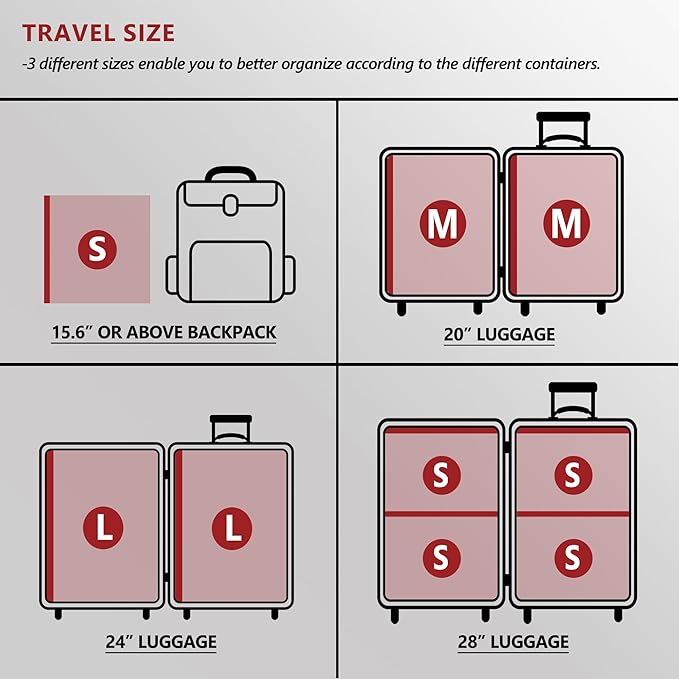 Travel Vacuum Bags for Clothing with Rechargeable Electric Pump, Compression Packing Cubes Organizer Storage for Luggage Suitcase, Space Saver Seal Bags for Vacation Cruise, 9 Combo