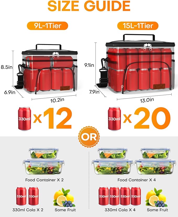 HOTOR Insulated Lunch Box for Men & Women - Leak-Proof Cooler Lunch Bag with 4 Pockets, Adjustable Strap, Ideal for Work, Picnic, Travel - Medium, Beige Flower, 10.2"×6.9"×8.5"