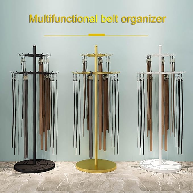 Floor Standing Belt Display, 66.2in Metal Retail Tie Rack Hanger Organizer, Scarf Stand Shawls Purse Shelf for Clothing Store Bedroom Business, Space Saving ( Color : Black , Size : 66.2X19.7IN )
