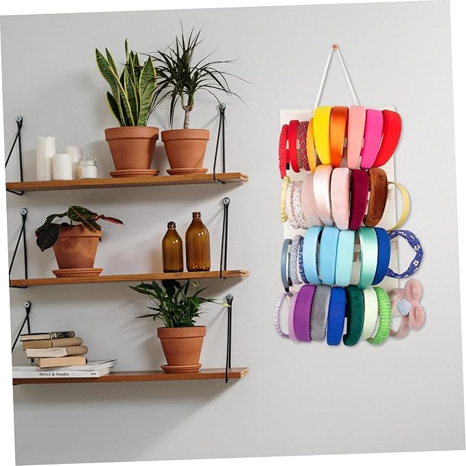 PRETYZOOM 30grids Headband Holder Stand Slots Hair Accessory Organizer Easy to Find Women Girls Hairband Storage Bag Practical Design