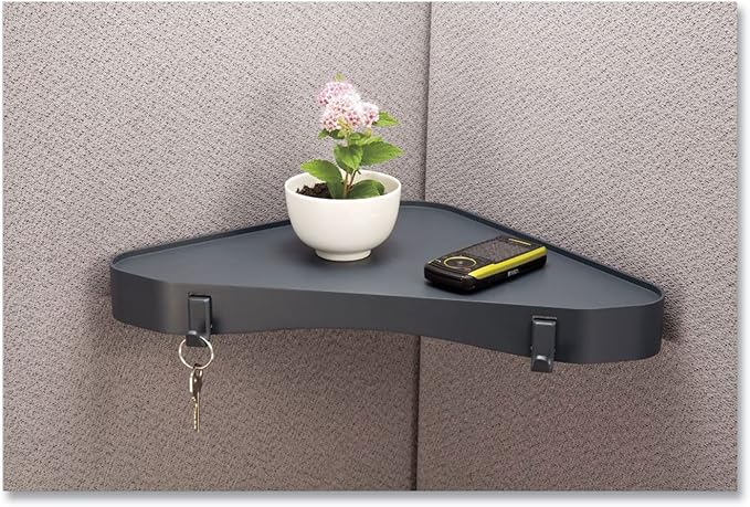 Officemate Verticalmate Corner Shelf, Slate Gray (29322) 14-1/2 x 10 x 1-1/4 inches