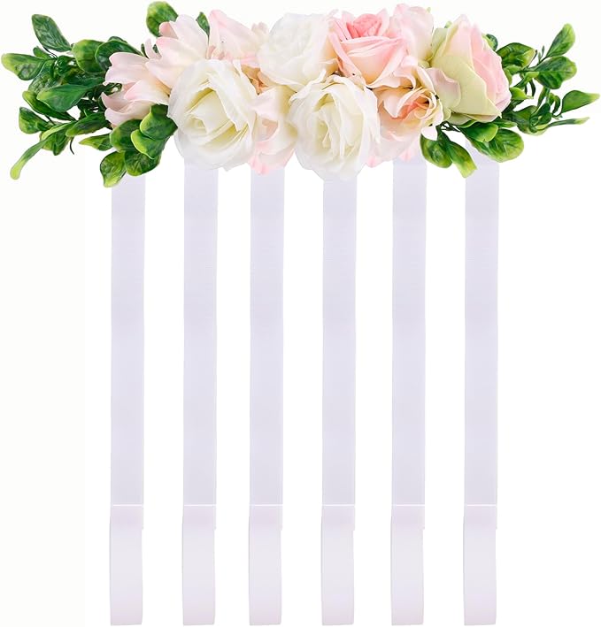 Hair Bows Holder Headband Organizer for Girls,Baby Hair Accessories Organizer Hair Clips Hanger Storage with Hooks, Wall Hanging Decor for Nursery Room (FB-GJ-White, JS95*38CM)