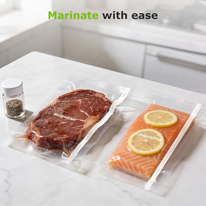 [2025 New] Bonsenkitchen 11” x 150’ Vacuum Sealer Bags Rolls with Cutter for Food Storage, Commercial Grade, BPA Free, Great for Meal Prep and Sous Vide Cooking