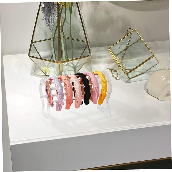 Headwrap Headband Rack Elastic Headband Holder Hair Accessory Organizer Compact Display Stand Tidy Desk