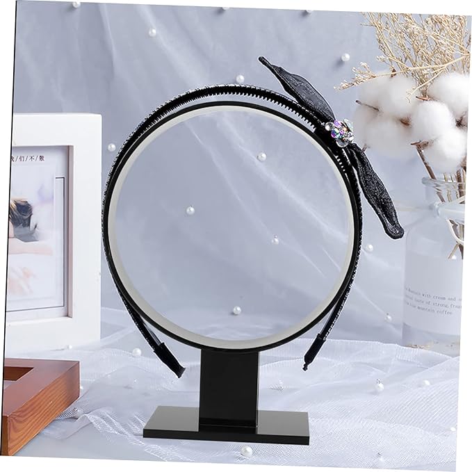 2pcs Acrylic Headband Holder Display Stand Round Shape Hair Accessories Organizer for Tidy Room for Hairbands Headbands for Shops and Boutiques Compact Design