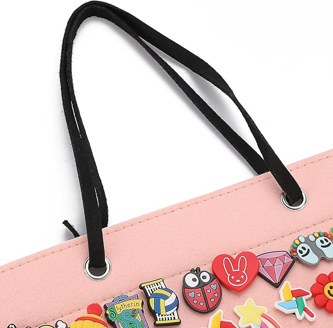 JUXYES Shoe Charms Organizer Wall Hanging Charm Collection Holder with 216 Holes, Portable Decorative Croc Shoe Charms Display Hanging Decoration Croc Charm Collection Storage Organizer
