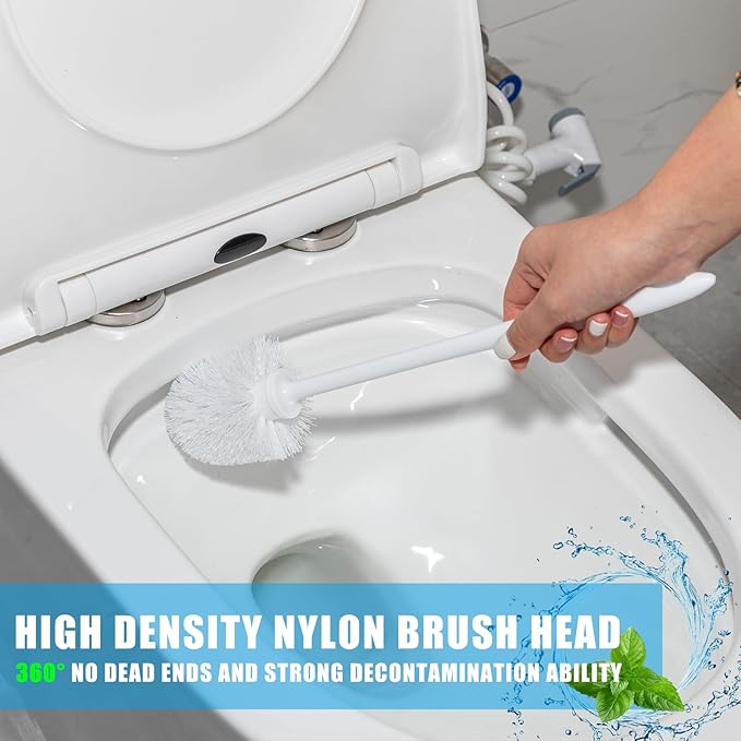Tioncy 21 Pcs 14.2 Inch Toilet Brush Commercial Heavy Duty Toilet Bowl Cleaning Scrub Long Scrubber for Bathroom Cleaning Supplies