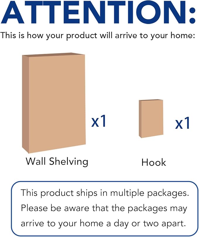 FLEXIMOUNTS 2-Pack 2x6ft Garage Shelving with Hooks 24-inch-by-72-inch Wall Shelf Garage Storage Racks Floating Shelves, Black, Classic Series