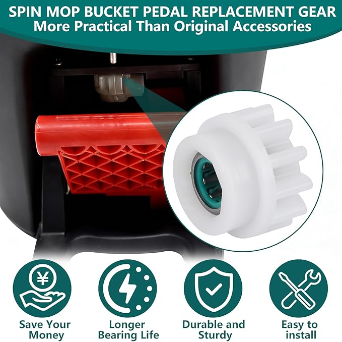 6Pcs Pedal Bearing Replacement for OCedar Mop Bucket, One Way Clutch Gear Sprockets Repair Compatible with Oceda/Vilida Spin Mop Bucket