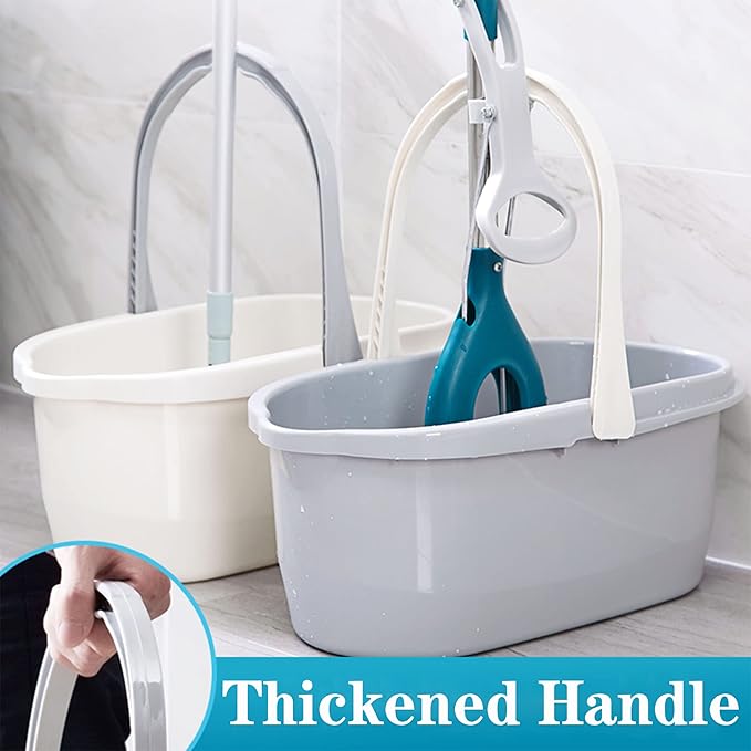 Haundry 4.5 Gallon Cleaning Bucket, Good Grips Household Mop Bucket for Cleaning Supplies, Cleaning Caddy Organizer Basket with Handle, 17.1L, Grey