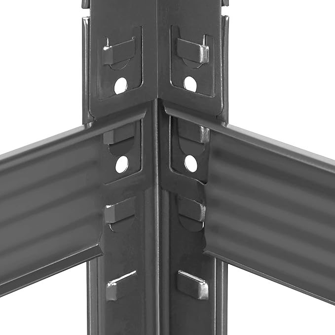 Topeakmart 5-Tier Garage Storage Shelving Unit Adjustable Metal Shelves Heavy Duty Utility Shelves Storage Racks-Dark Gray, 35.5 x 16 x 71 Inch