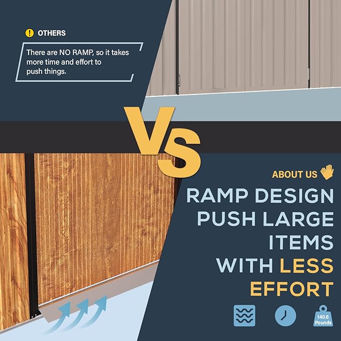 AECOJOY 6' x 8' Shed, Wood Grain Sheds & Outdoor Storage Clearance with Sliding Door, Metal Tool Shed Storage Cabinet, Garden Backyard Shed for Yard, Outdoor Storage Clearance in Dark Grey