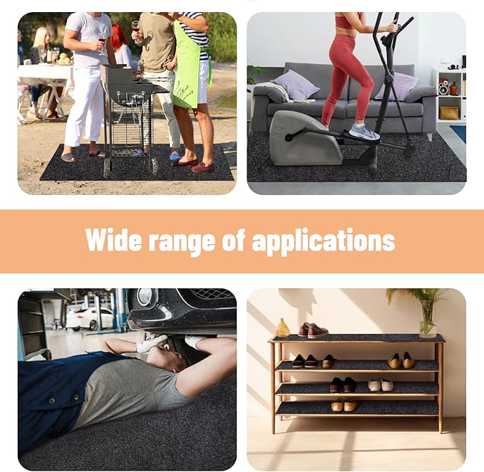 8.2 x 8.2 FT Outdoor Storage Shed Floor Mat Waterproof Garden Shed Flooring Mat Washable Carport Furniture Dustproof Anti-Slip Pad for Protect Shed Flooring from Wear - Tool Shed Not Include